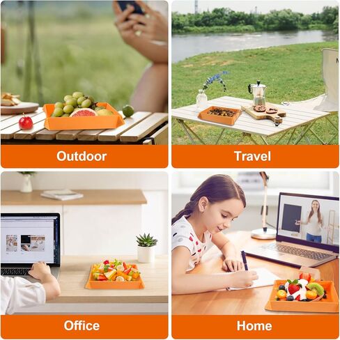 أطباق وأوعية سيليكون قابلة للطي مع غطاء، أطباق عشاء قابلة للطي، حاوية تخزين طعام الشواء، وعاء سفر قابل للطي للتخييم، المشي لمسافات طويلة، إعداد الوجبات، الوجبات الخفيفة، السلطة، تناول الطعام بواسطة Rely2016 (برتقالي) in Kuwait