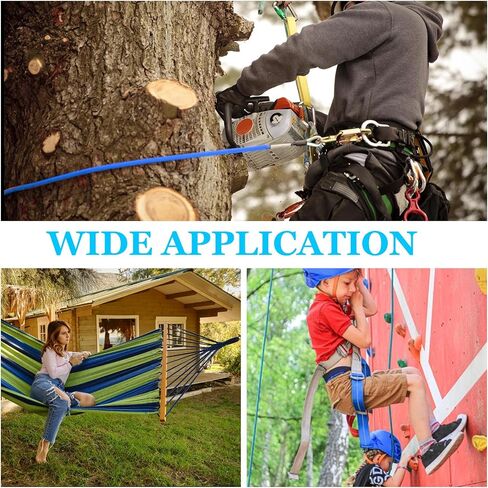 Boat Anchor Rope 50 FT Arborist Rope 10mm Marine Rope Camping Rope with Hook Outdoor Rope 2000Lbs Tree Stand Pull Up Rope Magnet Fishing Rope Safety Rope for Rappelling Hunting Rescuing Hiking in Saudi Arabia