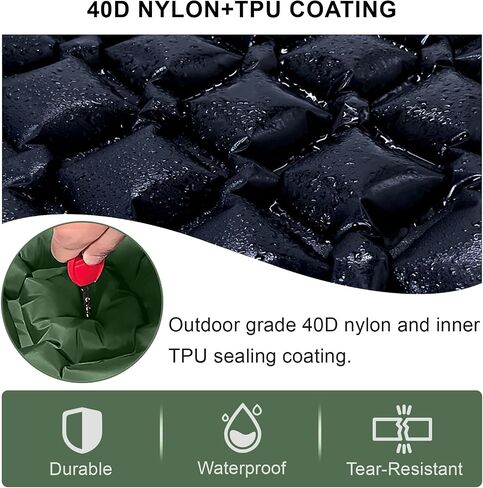 Sleeping Pad for Camping - Inflatable Camping Mat, Ultralight Air Mattress,Built-in Foot Pump Backpacking Sleeping Pad,Compact Sleeping Mats for Camping、Hiking、Traveling (Forest Green) in Saudi Arabia