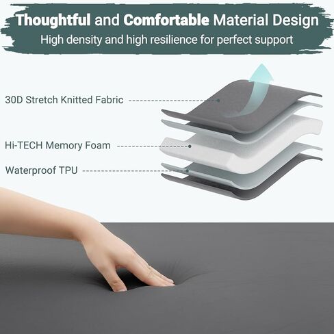 Elegear Self Inflating Sleeping Pad, Built-in Electric Pump 3.1" Ultra-Thick Memory Foam Camping Mattress Pad with Pillow Double Sleeping Pad for Camping R-value 9.5 Foam Camping Pad for Car/Traveling in Kuwait