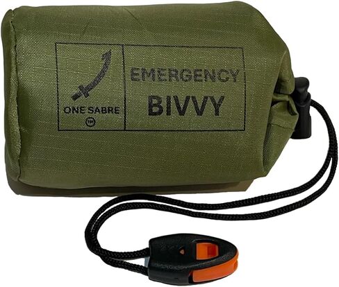 Emergency Bivvy Bag - Mylar Sleeping Bag, Space Blanket shelter, Reflects 90% Body Heat, Ripstop Carry Bag w/Whistle in Saudi Arabia