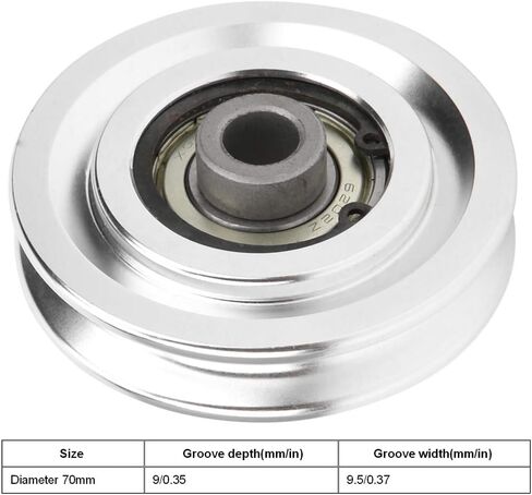 Alomejor Fitness Pulley 70 80mm Universal Bearing Pulley Wheel for Gym Fitness Equipment Cable Machine Wearproof Spare Part in Saudi Arabia