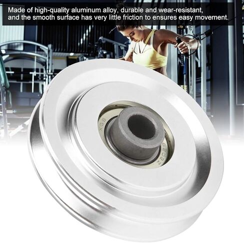 Alomejor Fitness Pulley 70 80mm Universal Bearing Pulley Wheel for Gym Fitness Equipment Cable Machine Wearproof Spare Part in Saudi Arabia