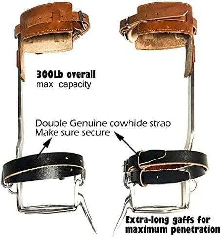 مسامير تسلق الأشجار - أداة تسلق الأشجار المصنوعة من الجلد، أداة تسلق الأشجار، دواسة مضادة للانزلاق لالتقاط الفاكهة والرياضات الخارجية... in Kuwait