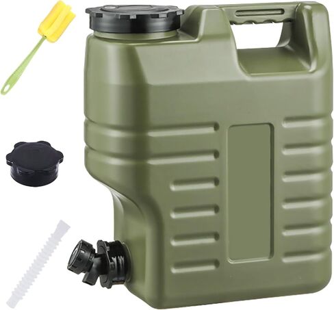 إبريق ماء للتخييم سعة 3.2 جالون، حاوية مياه للتخييم باللون الأخضر مع حنفية، خزان مياه محمول للتنزه في الهواء الطلق ومستلزمات الطوارئ للنزهات، خالية من مادة BPA in Kuwait