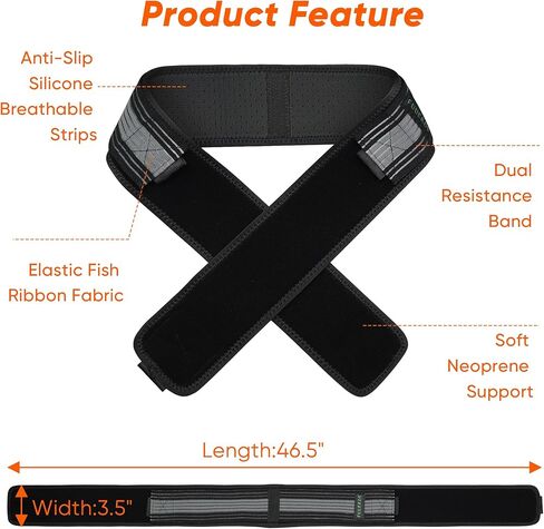 حزام الورك العجزي الحرقفي SI - حزام عرق النسا للنساء والرجال، تخفيف آلام أسفل الظهر، العجزي الحرقفي، الوركي، الحوض، القطني، الورك، الساق، العصب العجزي (رمادي، مقاس الورك العادي 32-47 بوصة) in Kuwait