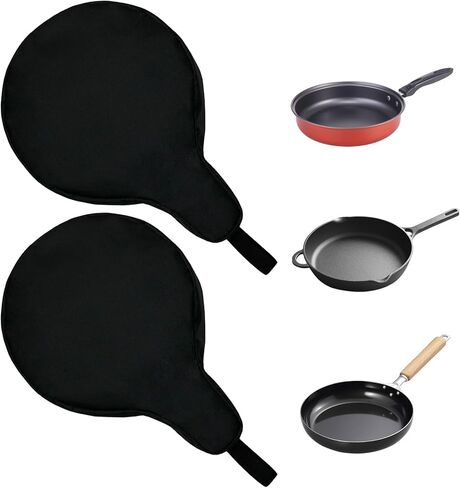 Cast Iron Camping Skillet Bag for 8'' 10'' 12'' Skillets, Skillet Pan Storage Bag Water Resistant Frying Pan Bag with Hanging Loop, Lightweight Skillet Bag for Camping Outdoors,1pcs in Saudi Arabia
