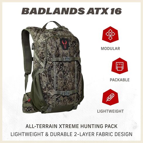 Badlands ATX 12 Hunting Pack - All-Terrain Xtreme Tactical Backpack, Lightweight, Water Resistant, Olive in Kuwait