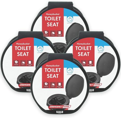 Emergency Zone Honey Bucket Style Toilet Seat for 5 Gallon Bucket | Portable Toilet for Camping, Hiking, Boating, or Emergencies for When Nature Calls - Individual Toilet Seat in Saudi Arabia