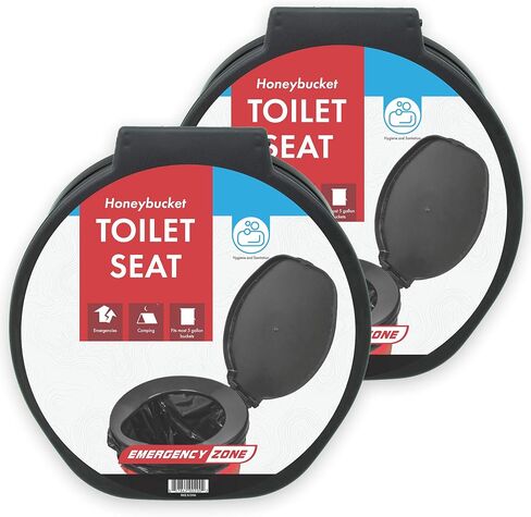 Emergency Zone Honey Bucket Style Toilet Seat for 5 Gallon Bucket | Portable Toilet for Camping, Hiking, Boating, or Emergencies for When Nature Calls - Individual Toilet Seat in Saudi Arabia