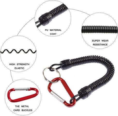 حبال صيد السمك، 8 عبوات من SourceTon متعددة الألوان لصيد الأسماك، حبل ملفوف آمن قابل للسحب مع حلقة تسلق، أداة صيد in Kuwait