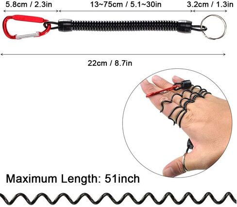 حبال صيد السمك، 8 عبوات من SourceTon متعددة الألوان لصيد الأسماك، حبل ملفوف آمن قابل للسحب مع حلقة تسلق، أداة صيد in Kuwait