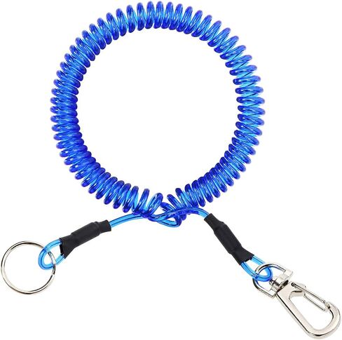 1Pcs Fishing Coil Lanyard Retractable Plastic Safe Rope Steel Wire Inside Fish Securing Tools for Pliers, Kayak in Saudi Arabia
