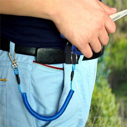 1Pcs Fishing Coil Lanyard Retractable Plastic Safe Rope Steel Wire Inside Fish Securing Tools for Pliers, Kayak in Saudi Arabia