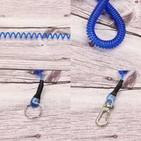 1Pcs Fishing Coil Lanyard Retractable Plastic Safe Rope Steel Wire Inside Fish Securing Tools for Pliers, Kayak in Saudi Arabia