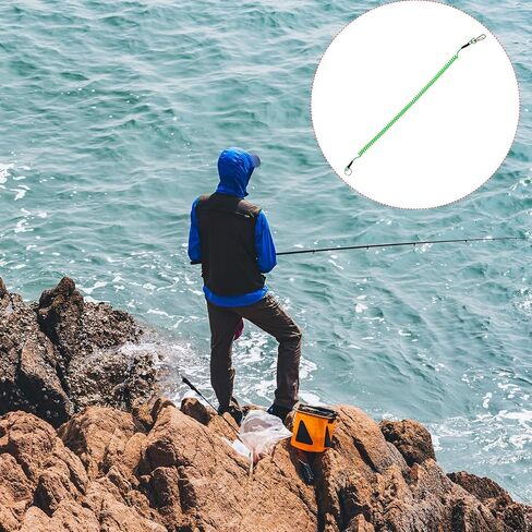 Mini Skater 1Pcs Fishing Coil Lanyard Retractable Plastic Safe Rope Steel Wire Inside Fish Securing Tools for Pliers, Kayak in Saudi Arabia