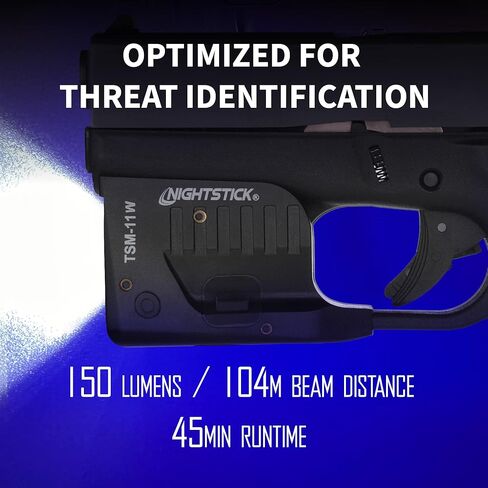 Nightstick TSM-11W 150-Lumen مصباح سلاح تكتيكي قابل لإعادة الشحن (الضوء الأبيض فقط) لـ Glock G42/G43/G43X/G48 in Saudi Arabia
