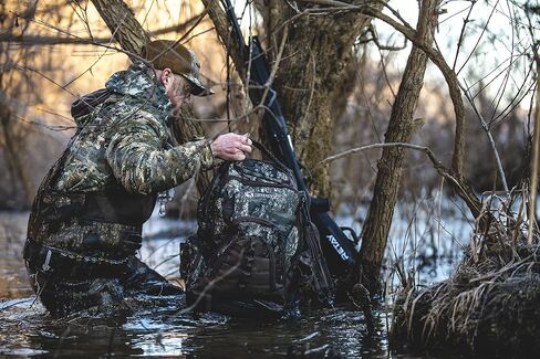 Hunting Backpack/Bag, Durable Duck Hunting Bag with Waist Belt & Waterproof Bottom, Mossy Oak Bottomland Camo in Kuwait