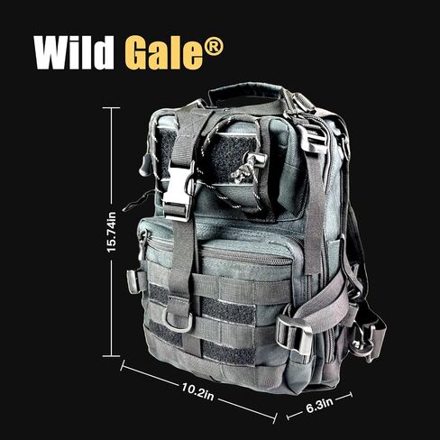 Fishing Backpack - Fishing Gifts For Men - Fishing Backpack With Rod Holder - Fishing Tackle Backpack Bag (Black) in Saudi Arabia