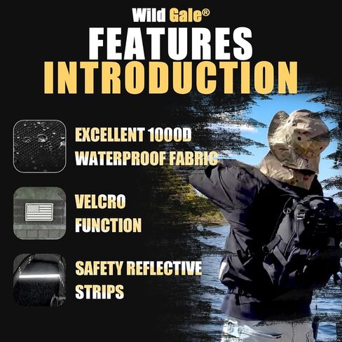 Fishing Backpack - Fishing Gifts For Men - Fishing Backpack With Rod Holder - Fishing Tackle Backpack Bag (Black) in Saudi Arabia