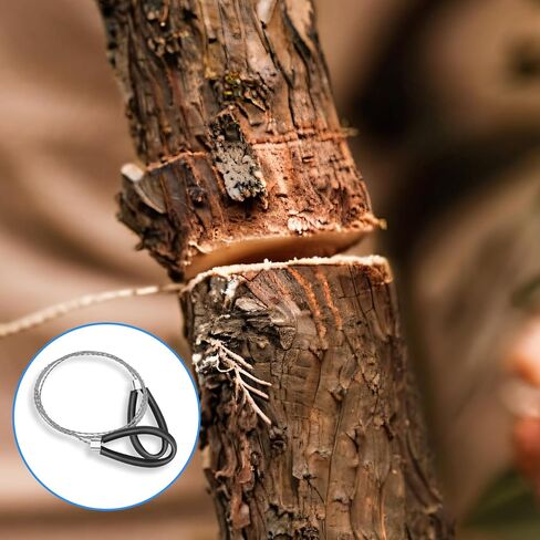 Wire Saw 2Pcs Stainless Steel Cable Saw Survival Hand Pocket String Rope Saw Emergency Survival Saw Pvc Pipe Cutting Tool For Cutting Wood Camping Saw Camping Hiking Hunting（Black 27.56 Inch） in Saudi Arabia