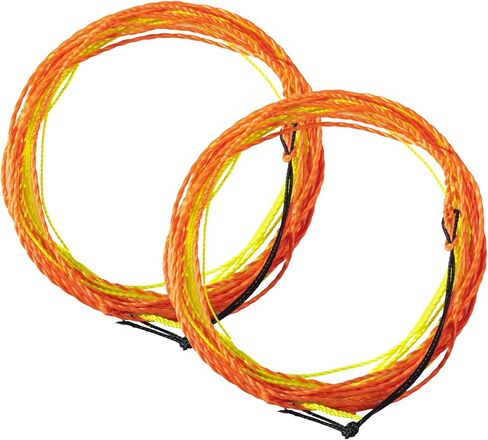 Goture Tenkara Line 2 قطعة خط صيد مدبب من البوليستر، خط طائر مضفر ملفوف، خط طيران بطول 12 قدم/3.6 متر، لون برتقالي مختلط in Saudi Arabia