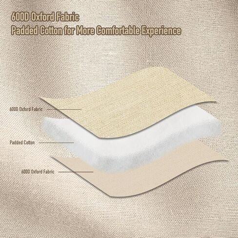 OverSize Foldable Outdoor Chair, Lawn Chair, Highback Camping Chairs for Adults, Folding chairs for Outside, Thickened Steel Pipe, Padded with Cotton, Side Pocket & Carry Bag in Kuwait