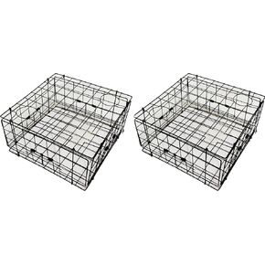 2-Pack of KUFA Vinyl Coated Crab Trap with 4 Single Way Entrance (Size: 24"x24"x12"H) S60x2