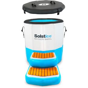 SOLSTICE COLD POD Plunge Ice Tub W/ 3 Reusable Ice Bags & Large Lid For Athletes Adults | Multi-Layered Insulation For Chillers | Outdoor & Indoor | Portable Carry Bag | 84.5 Gallon Capacity