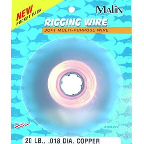 Malin CC20-200 Copper Rigging Wire .018 Dia, 20Lb Test, 200Ft Dispenser