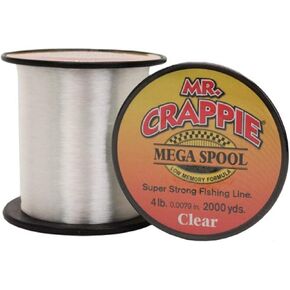 Lew'sLews Fishing, Mr. Crappie Mega Spools, Clear, 4 lb
