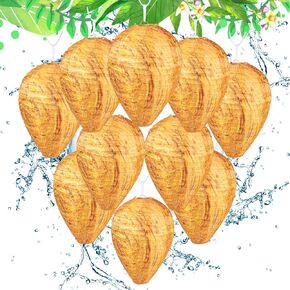 8 Pack Wasp Nest Decoy Outdoor Waterproof Hanging Wasp Decoy Nest Fake Wasp Nests for Wasps Hornets Yellow Jackets Home Garden Yard Outdoors (Orange)