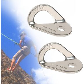 Climbing Bolt Hanger Outdoor Anchor Pitons Aid Gear, Breaking Load:25kN, Bolt Diameter:M10, 2Pcs