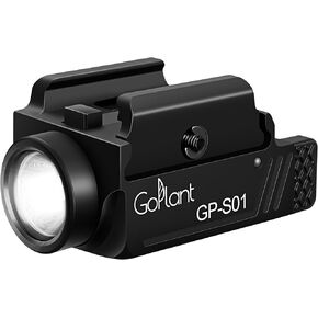 1200 Lumens Compact Weapon Light Flashlight, Only LED Light without Laser Adjustable Rail-Mounted Handgun Light, Type-C Rechargeable (GP-S01)