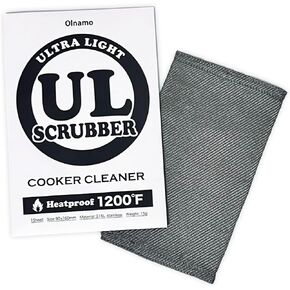 Ultralight 1/2oz Scrubber 316L Stainless Steel Cloth Heat Resistant 1200℉ Ultra-Durability Quick-Drying & Sterilization Camp Hiking Trekking