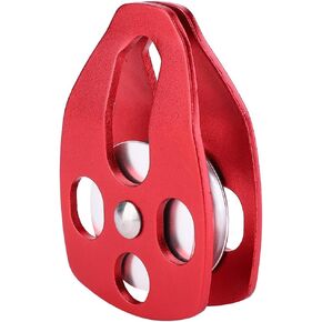 VGEBY Climbing Pulleys, 32KN Portable Side Plate Climbing Pulley Aviation Aluminum Side Plate Climbing Single Sheave Fixed Pulley for Climbing High Altitude Brakedown Aluminum