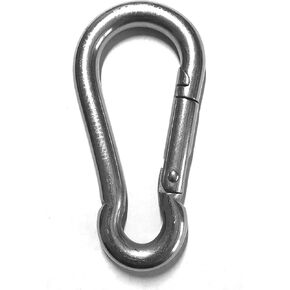 US STAINLESS Stainless Steel 316 Spring Hook No Eye Carabiner 3/8" (10mm) Marine Grade