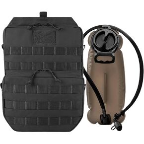 Tactical Molle Hydration Pack with 3L Inner Bladder - Lightweight Water Reservoir Bag for Molle Vest Backpack, for Hiking, Hunting