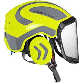 Pfanner Protos Integral ARBORIST Helmet - Neon Yellow and Grey