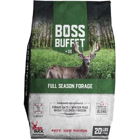 Boss Buck Boss Buffet Full Season Forage Supplemental Deer Attractant | Versatile Nutritious Food Plot Seed Mix for Deer