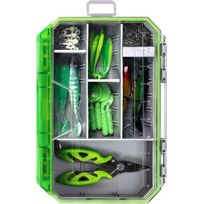 Ghosthor Fishing Tackle Box, Waterproof 3600 and 3700 Tackle Trays, Plastic Tackle Box Organizer with Removable Dividers, Storage Lure Box and Terminal Tackle Storage