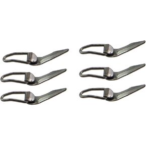6PCS Stainless Steel Tied Hook Keeper Premium Gun Color Bait Hanging Tool Fishing Tackle Suitable for Hooks and Lures DIY Fishing Rod Small Accessories Black