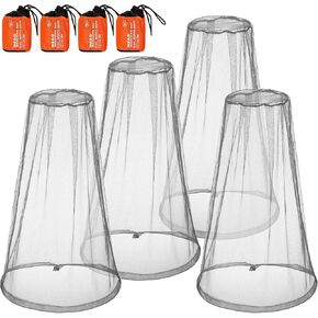 HESTYA 4 Pack Mosquito Head Net Face Mesh,Black in Saudi Arabia