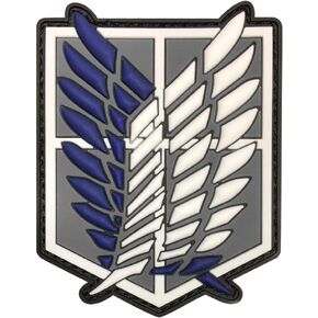 Morton Home Attack on Titan Military Hook Loop Tactics Morale PVC Patch (Wings of Freedom Military)