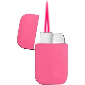 Torch Lighter, Pink Flame Lighter, Cute Pink Glitter Torch Windproof Cool Lighter, Metal Refillable Butane Lighter, Outdoor, Indoor, Camping, Candle, Birthday, Gift