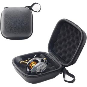 Fishing Reel Bag, Portable Shockproof Waterproof Fishing Reel Protective Case for Baitcasting Drum Spinning Raft Reels (L)