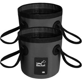 BANCHELLE Collapsible Bucket Water Container Portable Folding Camp Wash Basin for Outdoor Traveling Hiking Fishing Car Washing Gardening Camping 2 PCS