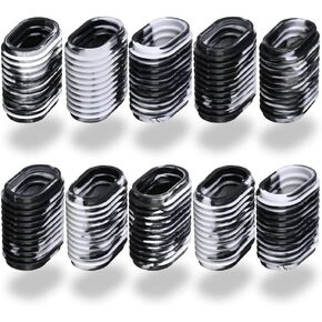 TEQIN 10pcs Silicone Fishing Reel Handle Grip Cover, Non-Slip Reel Handle Grip Sleeve, Baitcaster Knob Covers for Casting/Spinning Reel Black