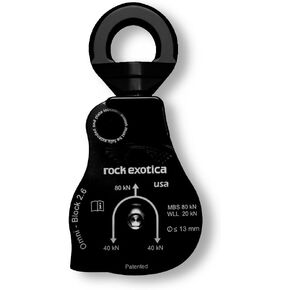 Rock Exotica Omni-Block 2.6" Single Black Pulley P55 18,000LBS MBS