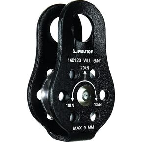 Fusion Climb Nuro Pulley Fixed Aluminum Side Plate 20kN for Towing, Heavy Duty, Offroad Recovery Emergency Kit, Climbing, Zipline, Outdoor Activity